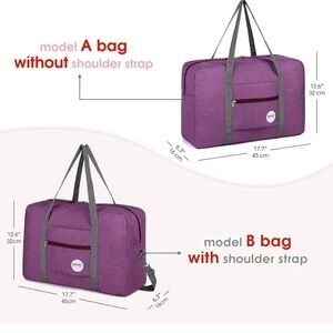 Travel Bag Carry On Personal Item Bag Purple